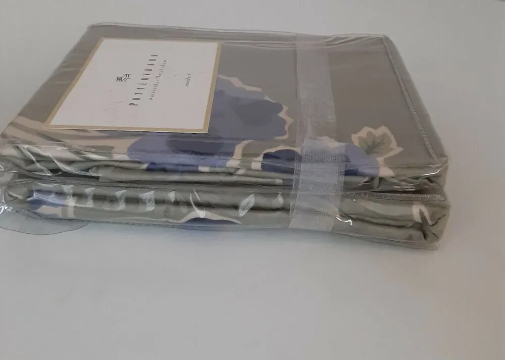 Pottery Barn Pillow Shams New Standard Watercolor Floral Elegant